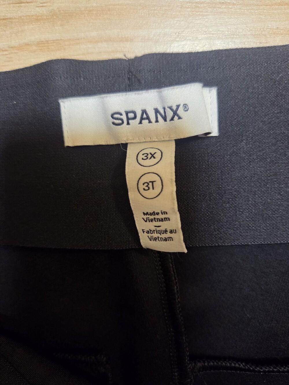 Spanx The Perfect Pant High Rise Wide Leg Pull-On Black Ponte Trousers Size 3X - Picture 4 of 8